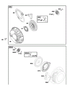Rewind Starter parts for Briggs & Stratton Engine 117432-0604-E1 from AppliancePartsPros.com