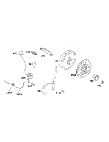 Flywheel, Ignition parts for Briggs & Stratton Engine 118432-0060-B1 from AppliancePartsPros.com