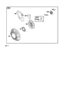 Rewind Starter parts for Briggs & Stratton Engine 118432-0130-B1 from AppliancePartsPros.com