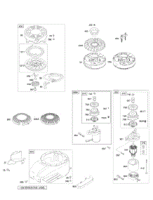 Blower Housing / Shrouds, Electric Starter, Flywheel, Rewind Starter parts for Briggs & Stratton Engine 11A602-0147-E1 from AppliancePartsPros.com