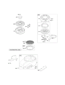 Blower Housing / Shrouds, Flywheel, Rewind Starter parts for Briggs & Stratton Engine 11C602-0100-E1 from AppliancePartsPros.com