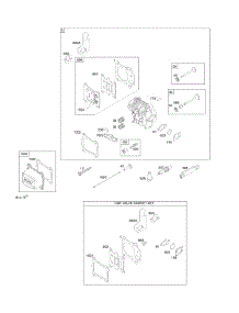 Cylinder Head, Gasket Set-Valves, Valves parts for Briggs & Stratton Engine 11P905-1310-B1 from AppliancePartsPros.com
