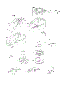 Blower Housing, Cover / Guards, Flywheel, Rewind Starter parts for Briggs & Stratton Engine 11P905-1326-B1 from AppliancePartsPros.com