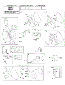 Camshaft, Crankcase Cover, Crankshaft, Cylinder, Lubrication, Piston Group parts for Briggs & Stratton Engine 120312-0327-E1 from AppliancePartsPros.com