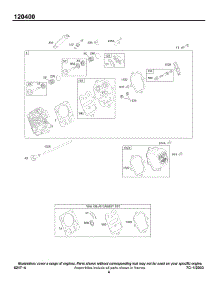 Head / Kits / Gaskets parts for Briggs & Stratton Engine 120412-0143-E2 from AppliancePartsPros.com