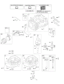 Camshaft, Crankshaft, Cylinder, Engine Sump, Lubrication, Piston Group parts for Briggs & Stratton Engine 120612-0117-E1 from AppliancePartsPros.com