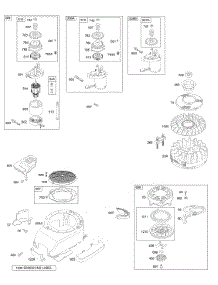 Blower Housing / Shrouds, Electric Starter, Flywheel, Rewind Starter parts for Briggs & Stratton Engine 120H02-0100-D1 from AppliancePartsPros.com
