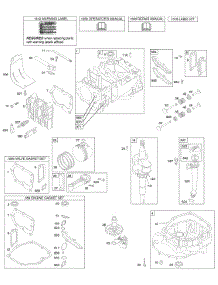 Camshaft, Crankshaft, Cylinder, Engine Sump, Lubrication, Piston Group, Valves parts for Briggs & Stratton Engine 120K02-0646-E1 from AppliancePartsPros.com