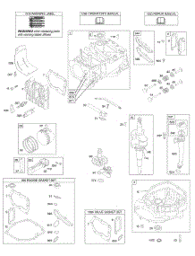 Camshaft, Crankshaft, Cylinder, Engine Sump, Lubrication, Piston Group, Valves parts for Briggs & Stratton Engine 120T02-0821-B1 from AppliancePartsPros.com