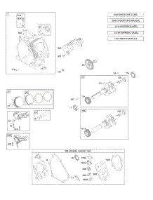 Camshaft, Crankshaft, Cylinder, Piston Group parts for Briggs & Stratton Engine 121012-0142-B8 from AppliancePartsPros.com