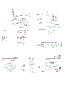 Carburetor, Fuel Supply parts for Briggs & Stratton Engine 121132-4138-B8 from AppliancePartsPros.com