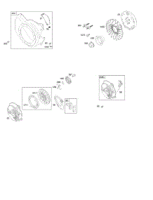Blower Housing, Flywheel, Rewind Starter parts for Briggs & Stratton Engine 121132-5159-H8 from AppliancePartsPros.com