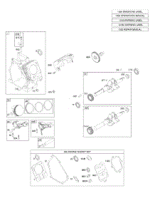 Camshaft, Crankshaft, Cylinder, Piston Group parts for Briggs & Stratton Engine 121132-5159-H8 from AppliancePartsPros.com