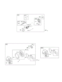 Electric Starter, Rewind Starter parts for Briggs & Stratton Engine 121232-0136-B1 from AppliancePartsPros.com