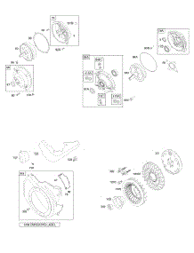 Blower Housing, Flywheel, Gear Reduction parts for Briggs & Stratton Engine 121252-0122-B8 from AppliancePartsPros.com