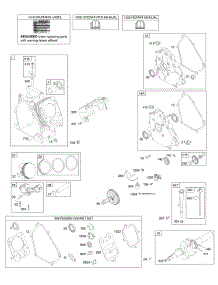 Camshaft, Crankcase Cover, Crankshaft, Cylinder, Lubrication, Piston Group parts for Briggs & Stratton Engine 121252-0122-B8 from AppliancePartsPros.com