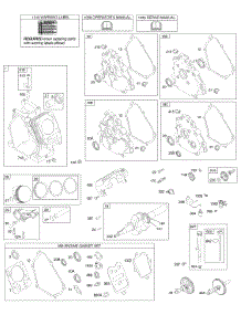 Camshaft, Crankcase Cover, Crankshaft, Cylinder, Lubrication, Piston Group parts for Briggs & Stratton Engine 121332-0233-B1 from AppliancePartsPros.com