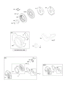 Blower Housing / Shrouds, Flywheel, Rewind Starter parts for Briggs & Stratton Engine 121332-0235-E1 from AppliancePartsPros.com