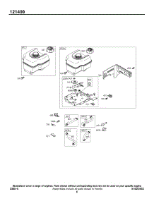 Fuel Tank Group parts for Briggs & Stratton Engine 121412-0144-E1 from AppliancePartsPros.com
