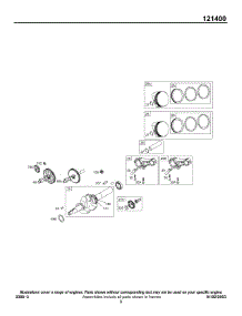 Cam, Crankshaft, Piston Group parts for Briggs & Stratton Engine 121412-0201-E1 from AppliancePartsPros.com