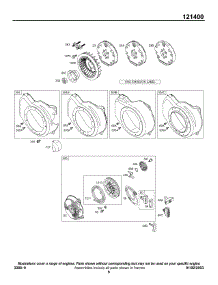 Blower Housing / Shrouds, Flywheel, Rewind Group parts for Briggs & Stratton Engine 121412-0210-E1 from AppliancePartsPros.com