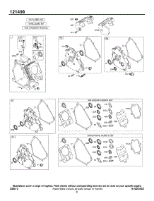 Crankcase Cover / Sumps, Cylinder Group, Kits / Gasket - Engine parts for Briggs & Stratton Engine 121432-0101-E1 from AppliancePartsPros.com