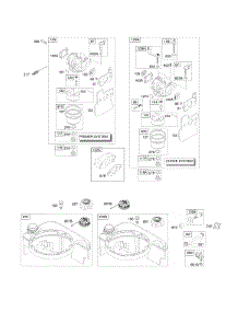 Carburetor, Fuel Supply parts for Briggs & Stratton Engine 121607-0283-E1 from AppliancePartsPros.com