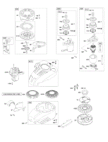 Blower Housing / Shrouds, Electric Start, Flywheel, Rewind Starter parts for Briggs & Stratton Engine 121612-0188-E1 from AppliancePartsPros.com