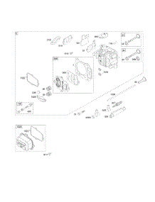 Cylinder Head parts for Briggs & Stratton Engine 121682-0051-E1 from AppliancePartsPros.com