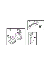 Piston Group parts for Briggs & Stratton Engine 121702-0160-01 from AppliancePartsPros.com