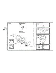 Carburetor Group parts for Briggs & Stratton Engine 121702-0229-01 from AppliancePartsPros.com