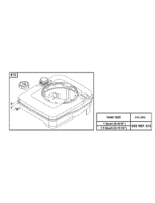 Tank parts for Briggs & Stratton Engine 121702-0235-99 from AppliancePartsPros.com