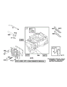 Cylinder Group parts for Briggs & Stratton Engine 121702-0264-01 from AppliancePartsPros.com