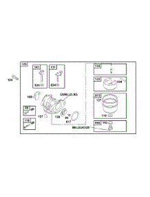 Carburetor Group parts for Briggs & Stratton Engine 121702-7024-01 from AppliancePartsPros.com