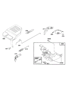 Control Bracket Assy parts for Briggs & Stratton Engine 121802-0550-21 from AppliancePartsPros.com