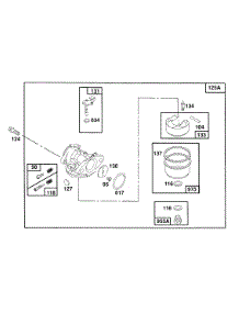 Carburetor Assembly parts for Briggs & Stratton Engine 121807-0223-01 from AppliancePartsPros.com