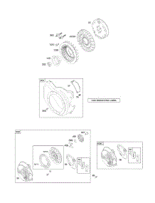 Blower Housing / Shrouds, Flywheel, Rewind Starter parts for Briggs & Stratton Engine 121A02-0020-E1 from AppliancePartsPros.com
