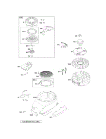 Blower Housing / Shrouds, Flywheel, Rewind Starter parts for Briggs & Stratton Engine 121H02-0100-D1 from AppliancePartsPros.com