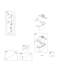 Fuel Supply, Lubrication parts for Briggs & Stratton Engine 121Q02-0115-F1 from AppliancePartsPros.com