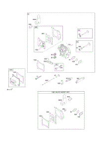 Cylinder Head, Gasket Set-Valves, Valves parts for Briggs & Stratton Engine 121Q72-0134-F1 from AppliancePartsPros.com