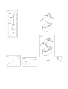 Fuel Supply, Lubrication parts for Briggs & Stratton Engine 121R02-0111-F1 from AppliancePartsPros.com