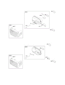 Exhaust System parts for Briggs & Stratton Engine 121R02-0112-F1 from AppliancePartsPros.com