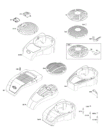 Blower Housing, Cover, Rewind Starter parts for Briggs & Stratton Engine 121S02-0002-F1 from AppliancePartsPros.com