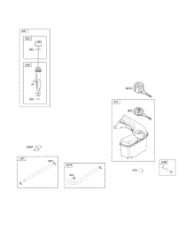Fuel Supply, Lubrication parts for Briggs & Stratton Engine 121S17-0127-F2 from AppliancePartsPros.com
