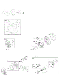 Blower Housing, Electric Starter, Flywheel, Rewind Starter parts for Briggs & Stratton Engine 122032-0135-B8 from AppliancePartsPros.com