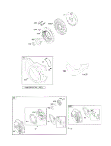 Blower Housing, Flywheel, Rewind Starter parts for Briggs & Stratton Engine 122132-0110-01 from AppliancePartsPros.com