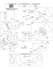 Camshaft, Crankcase Cover, Crankshaft, Cylinder, Lubrication, Piston Group parts for Briggs & Stratton Engine 122232-0113-B8 from AppliancePartsPros.com