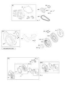 Blower Housing, Flywheel, Gear Reduction, Rewind Starter parts for Briggs & Stratton Engine 122232-0119-E8 from AppliancePartsPros.com