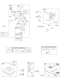 Carburetor, Fuel Supply parts for Briggs & Stratton Engine 122232-0122-B8 from AppliancePartsPros.com