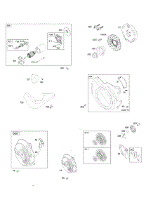 Blower Housing, Electric Starter, Flywheel, Rewind Starter parts for Briggs & Stratton Engine 122332-5122-H7 from AppliancePartsPros.com